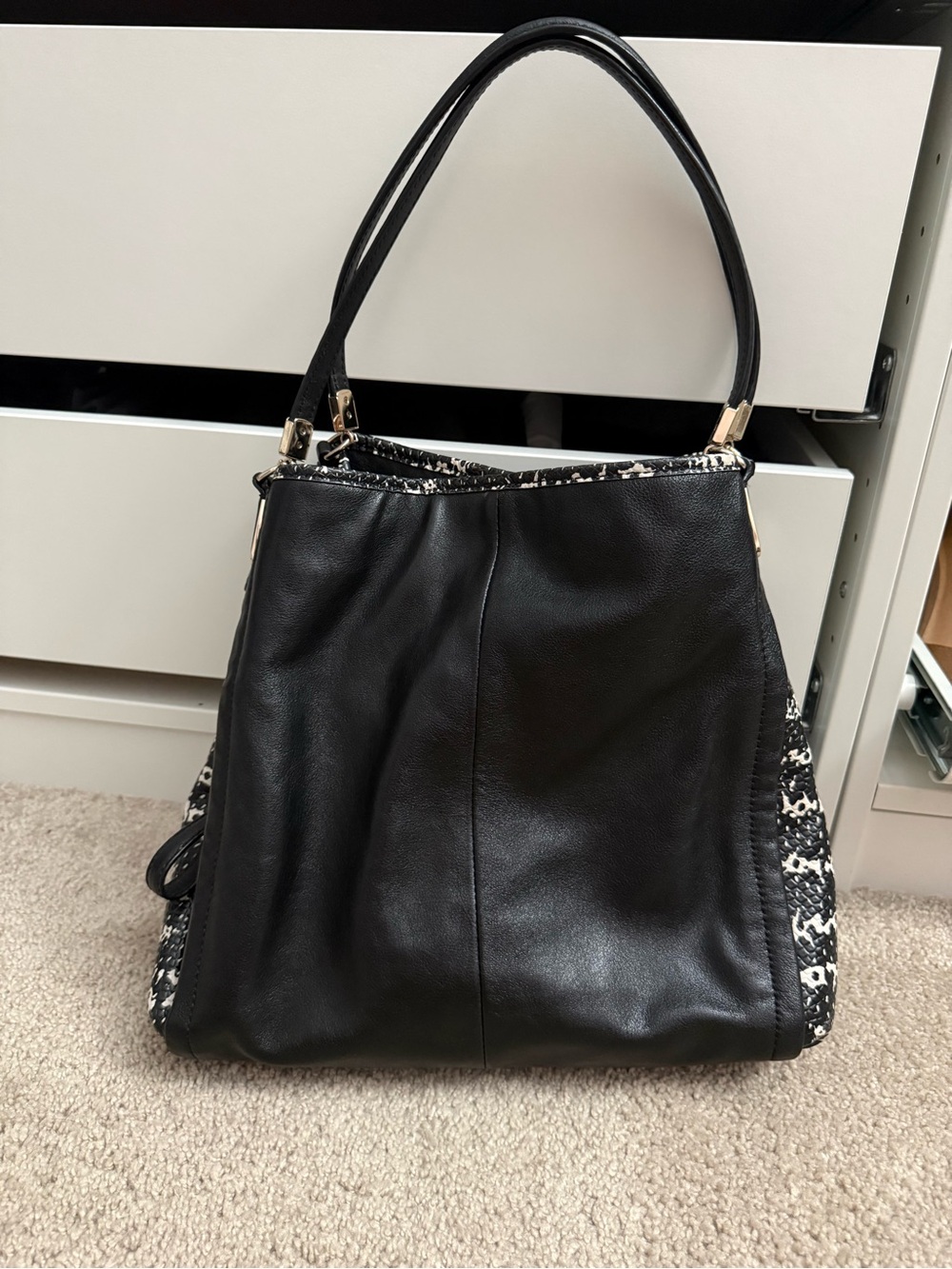 Coach Madison Python Embossed Shoulder Bag